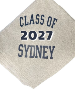 Class of 2027 Customized Gray Blanket